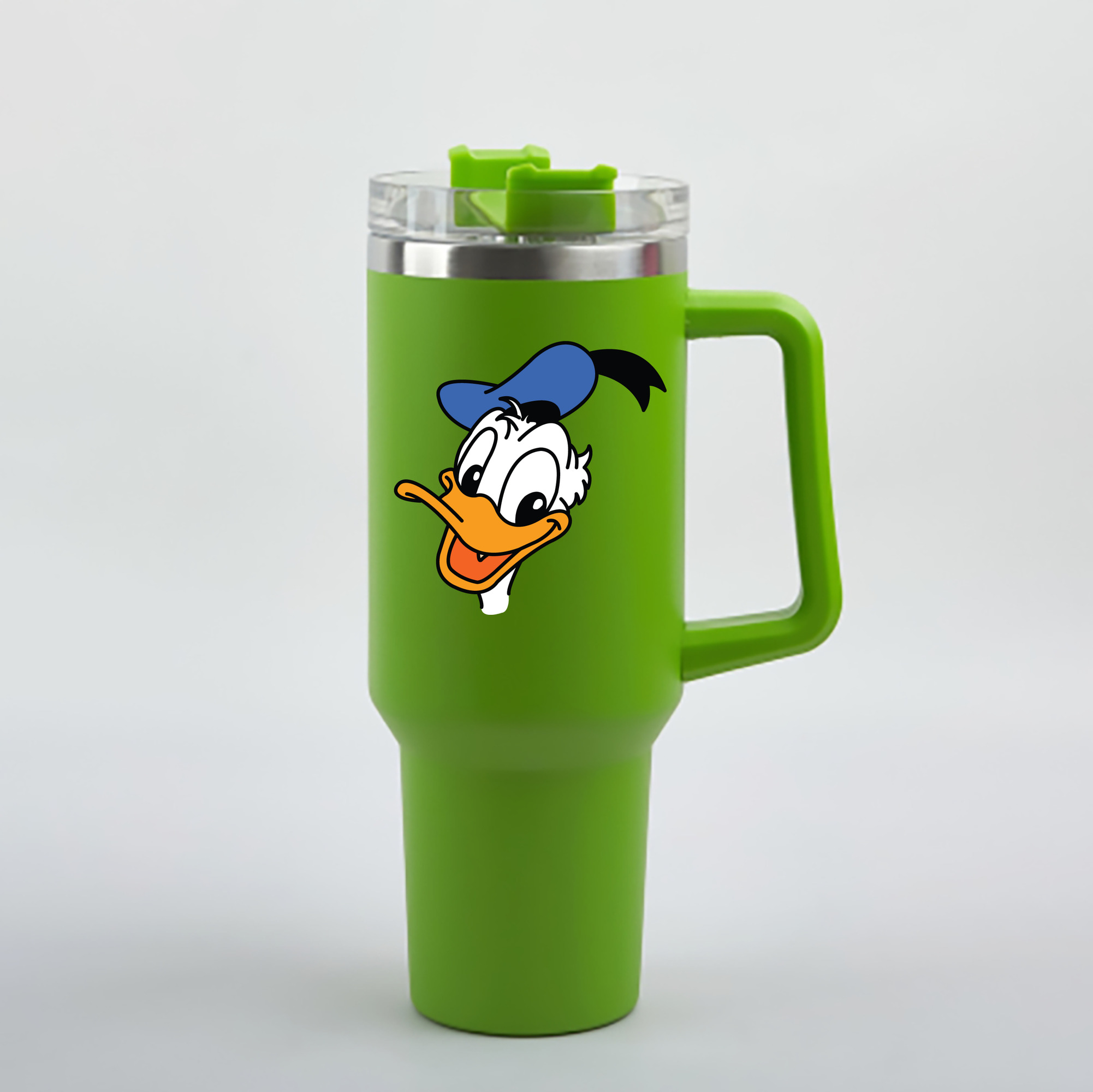 ミッキーマウス Mickey Mouse 1200mL車用タンブラー - クリスタルステッカー（プラスチックストロー付き）